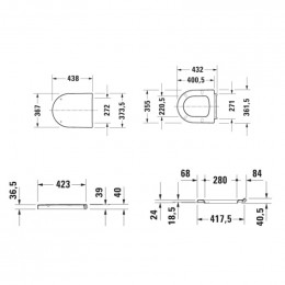 Сиденье для унитаза Duravit Me by Starck 0020190000 белое