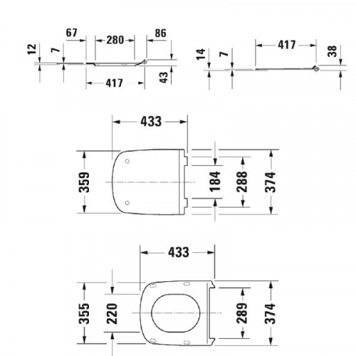 Сиденье для унитаза Duravit DuraStyle 0063790000 белое