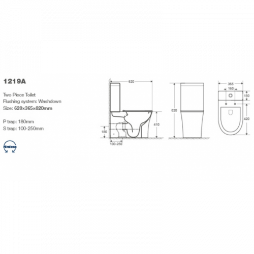 Унитаз-компакт Cerutti SPA Adige 1219А 7836