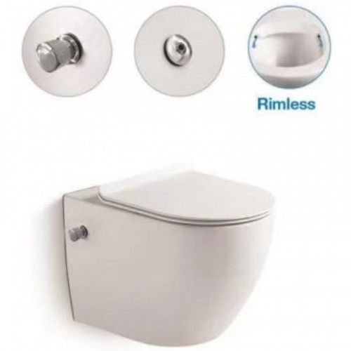 Унитаз подвесной с встроенным смесителем и функцией биде+сиденье микролифт SantiLine SL-5002SM-BD