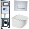 Подвесной унитаз с инсталляцией WeltWasser Marberg 410 / Merzbach 043 XL GL-WT / MAR 410 SE-CR 10000013803 белый глянцевый