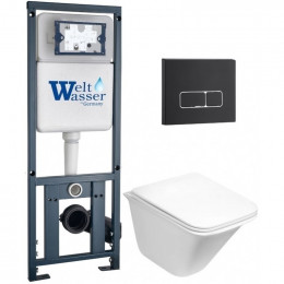 Подвесной унитаз с инсталляцией WeltWasser Marberg 410 / Rotbach 004 GL-WT / MAR 410 SE MT-BL 10000010977 белый глянцевый