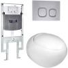 Подвесной унитаз с инсталляцией WeltWasser Amberg 497 ST / Jeckenbach 004 GL-WT / Amberg RD-CR 10000006712 белый глянец