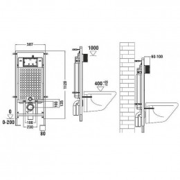 Подвесной унитаз с инсталляцией WeltWasser Marberg 507 / Jeckenbach 004 GL-WT / MAR 507 RD GL-WT 10000010724 белый глянец