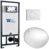 Подвесной унитаз с инсталляцией WeltWasser Marberg 507 / Jeckenbach 004 GL-WT / MAR 507 RD GL-WT 10000010724 белый глянец