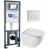 Подвесной унитаз с инсталляцией WeltWasser Marberg 410 / Merzbach 043 XL GL-WT / MAR 410 SE GL-WT 10000013801 белый глянцевый