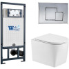 Подвесной унитаз с инсталляцией WeltWasser Marberg 507 / Nesenbach 004 GL-WT / MAR 507 SE-CR 10000008943 белый глянцевый