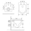 Подвесной унитаз с инсталляцией WeltWasser Amberg 506 / Merzbach 043 XL GL-WT / Amberg RD-WT 10000013779 белый глянцевый