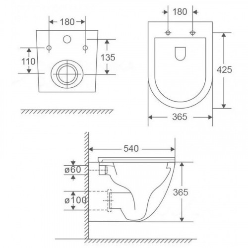 Подвесной унитаз с инсталляцией WeltWasser Amberg 506 / Merzbach 043 XL GL-WT / Amberg RD-WT 10000013779 белый глянцевый