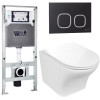 Подвесной унитаз с инсталляцией WeltWasser Amberg 506 ST / Odenbach 004 GL-WT / Amberg RD-BL 10000006915 белый глянцевый