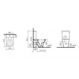 Напольный унитаз Vitra Zentrum 9012B003-7201