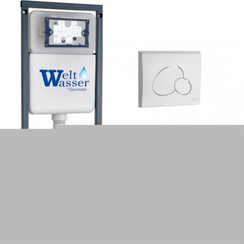 Подвесной унитаз с инсталляцией WeltWasser Marberg 410 / Merzbach 043 MT-BL / MAR 410 RD GL-WT 10000011351 черный матовый