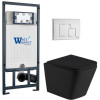 Подвесной унитаз с инсталляцией Weltwasser Marberg 507 / Gelbach 043 MT-BL / MAR 507 SE GL-WT 10000012006 черный матовый