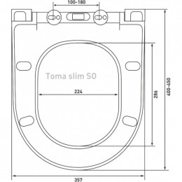 Унитаз подвесной Berges Okus 082127 с сиденьем Toma Slim SO