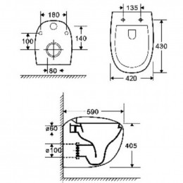 Подвесной унитаз с инсталляцией WeltWasser Amberg 497 / Jeckenbach 004 GL-WT / Amberg RD-BL 10000006623 белый глянец