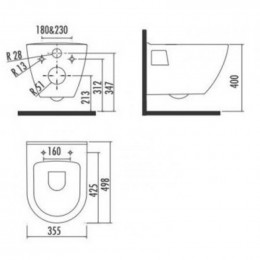 Унитаз подвесной Creavit Single TP325.B0000 черный
