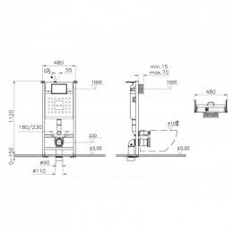 Унитаз с инсталляцией Vitra Sento 9830B003-7211 с сиденьем микролифт