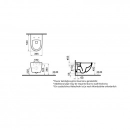 Унитаз с инсталляцией Vitra Sento 9830B003-7211 с сиденьем микролифт