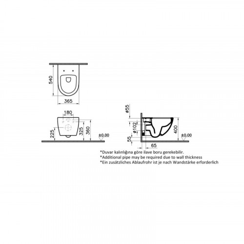 Унитаз с инсталляцией Vitra Sento 9830B003-7211 с сиденьем микролифт