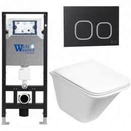 Подвесной унитаз с инсталляцией WeltWasser Amberg 506 / Rotbach 004 GL-WT / Amberg RD-BL 10000006831 белый глянцевый