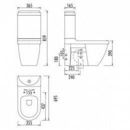 Чаша унитаза Creavit Dream DR310.00100