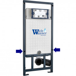 Подвесной унитаз с инсталляцией WeltWasser Marberg 507 / Baarbach 004 GL-WT / MAR 507 RD MT-BL 10000010359 белый глянец