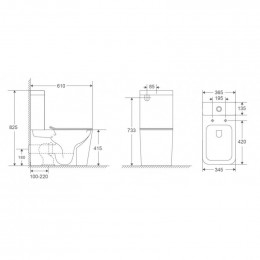 Унитаз-компакт Vincea Tornado Q-Line VT2-12T с сиденьем soft-close белый