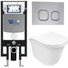 Подвесной унитаз с инсталляцией WeltWasser Amberg 497 / Telbach 004 GL-WT / Amberg RD-CR 10000006676 белый глянцевый