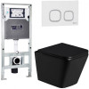 Подвесной унитаз с инсталляцией Weltwasser Amberg 506 ST / Gelbach 043 GL-BL / Amberg RD-WT 10000011949 черный глянцевый