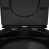 Унитаз подвесной безободковый OWL Vind Cirkel-H Matt Black OWLT190305 с сиденьем DP микролифт