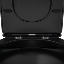Унитаз подвесной безободковый OWL Vind Cirkel-H Matt Black OWLT190305 с сиденьем DP микролифт