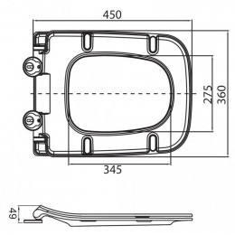 Сиденье для унитаза BelBagno Sela BB3201SC-MB с микролифтом черный матовый
