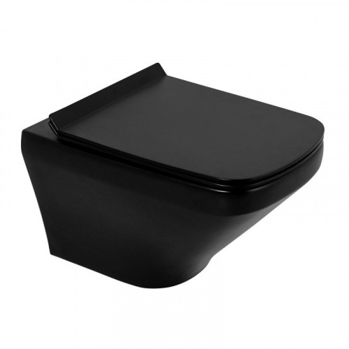 Сиденье для унитаза BelBagno Sela BB3201SC-MB с микролифтом черный матовый