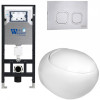 Подвесной унитаз с инсталляцией WeltWasser Amberg 506 / Jeckenbach 004 GL-WT / Amberg RD-MT CR 10000006801 белый глянец