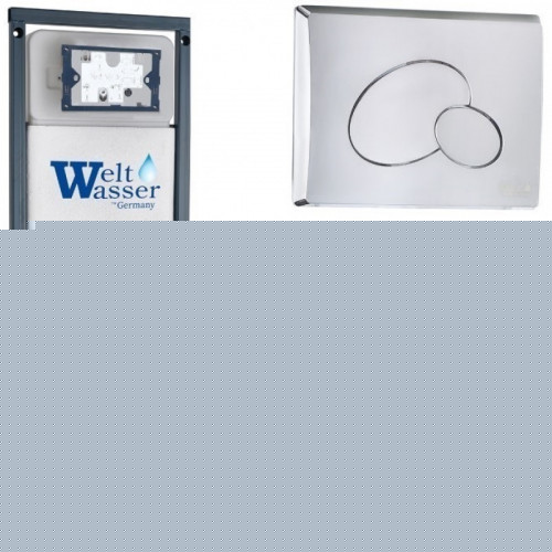 Подвесной унитаз с инсталляцией WeltWasser Marberg 410 / Merzbach 043 XL MT-BL / MAR 410 RD-CR 10000014143 черный матовый