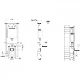 Подвесной унитаз с инсталляцией WeltWasser Marberg 410 / Hofbach 041 GL-WT / MAR 410 SE-CR 10000011678 белый глянец