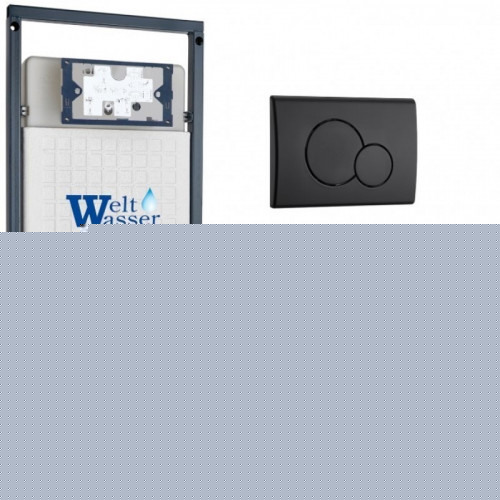 Подвесной унитаз с инсталляцией WeltWasser Marberg 507 / Merzbach 043 MT-BL / MAR 507 RD MT-BL 10000011359 черный матовый