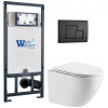 Подвесной унитаз с инсталляцией WeltWasser Marberg 507 / Merzbach 043 MT-WT / MAR 507 SE MT-BL 10000011442 белый матовый