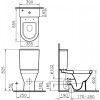 Напольный унитаз унитаз Vitra S50 Rim-ex Open-back 9797B003-7204 безободковый с микролифтом