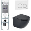 Подвесной унитаз с инсталляцией WeltWasser Amberg 350 ST / Merzbach 043 MT-BL / Amberg RD-WT 10000011325 черный матовый