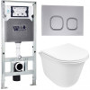 Подвесной унитаз с инсталляцией WeltWasser Amberg 506 ST / Telbach 004 GL-WT / Amberg RD-CR 10000006940 белый глянцевый
