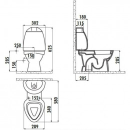 Унитаз-компакт Creavit Cocuk CK300-11CB00E-FF00