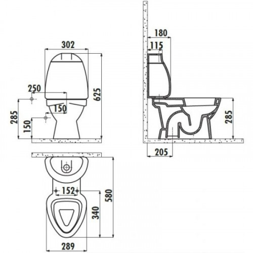 Унитаз-компакт Creavit Cocuk CK300-11CB00E-FF00