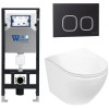 Подвесной унитаз с инсталляцией WeltWasser Amberg 506 / Merzbach 043 GL-WT / Amberg RD-BL 10000011302 белый глянцевый