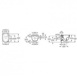 Подвесной унитаз с инсталляцией комплект Roca Meridian Rimless 893104990