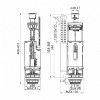 Двухуровневая арматура Iddis F012400-01K, с клапаном и нижним подводом воды