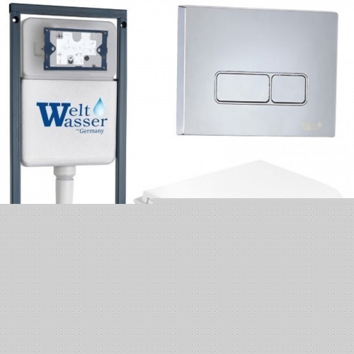 Подвесной унитаз с инсталляцией WeltWasser Marberg 410 / Telbach 004 GL-WT / MAR 410 SE-CR 10000006949 белый глянцевый