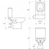 Унитаз с бачком Cersanit Colour KO-COL011-3/5-COn-DL-w