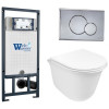 Подвесной унитаз с инсталляцией WeltWasser Marberg 507 / Telbach 004 GL-WT / MAR 507 RD-CR 10000006994 белый глянцевый