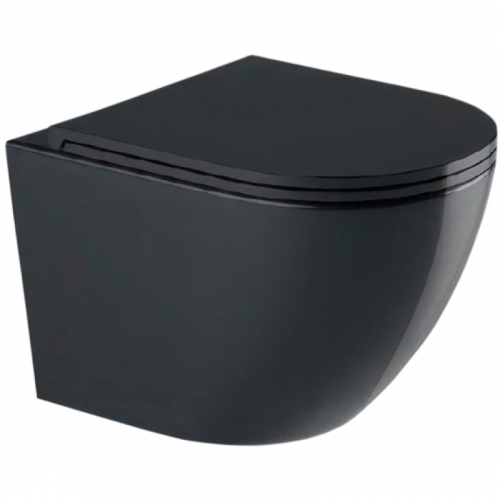 Подвесной унитаз WeltWasser Merzbach 043 GL-BL 10000011164 черный глянец